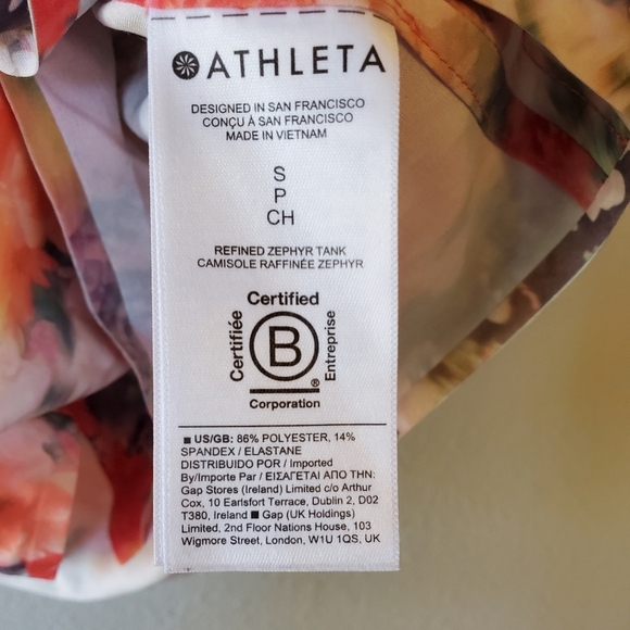 Athleta Refined Zephyr Tank in Sping Bloom. Oversized. Womens size S - Picture 5 of 6